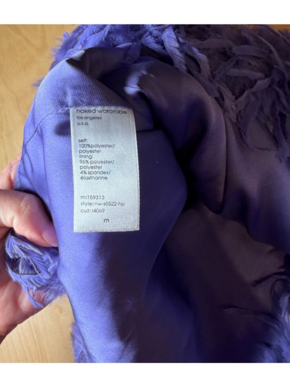 Naked Wardrobe Lavender Faux Feather Mini Skirt Women's Size Medium NWT! - Picture 4 of 5